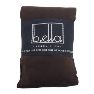 FOOTLESS Tights TALL Espresso Brown B.ella Erika Opaque Italian 90 Denier Cotton